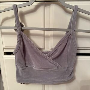 Luxette Soft Velour Crop Cami Top